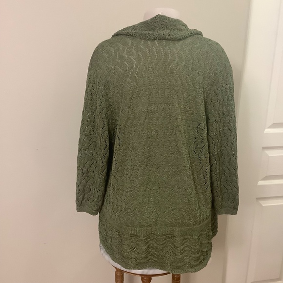 Northern Reflections Green Crocheted Shrug Cardigan XL 39/40 bust - Picture 9 of 10
